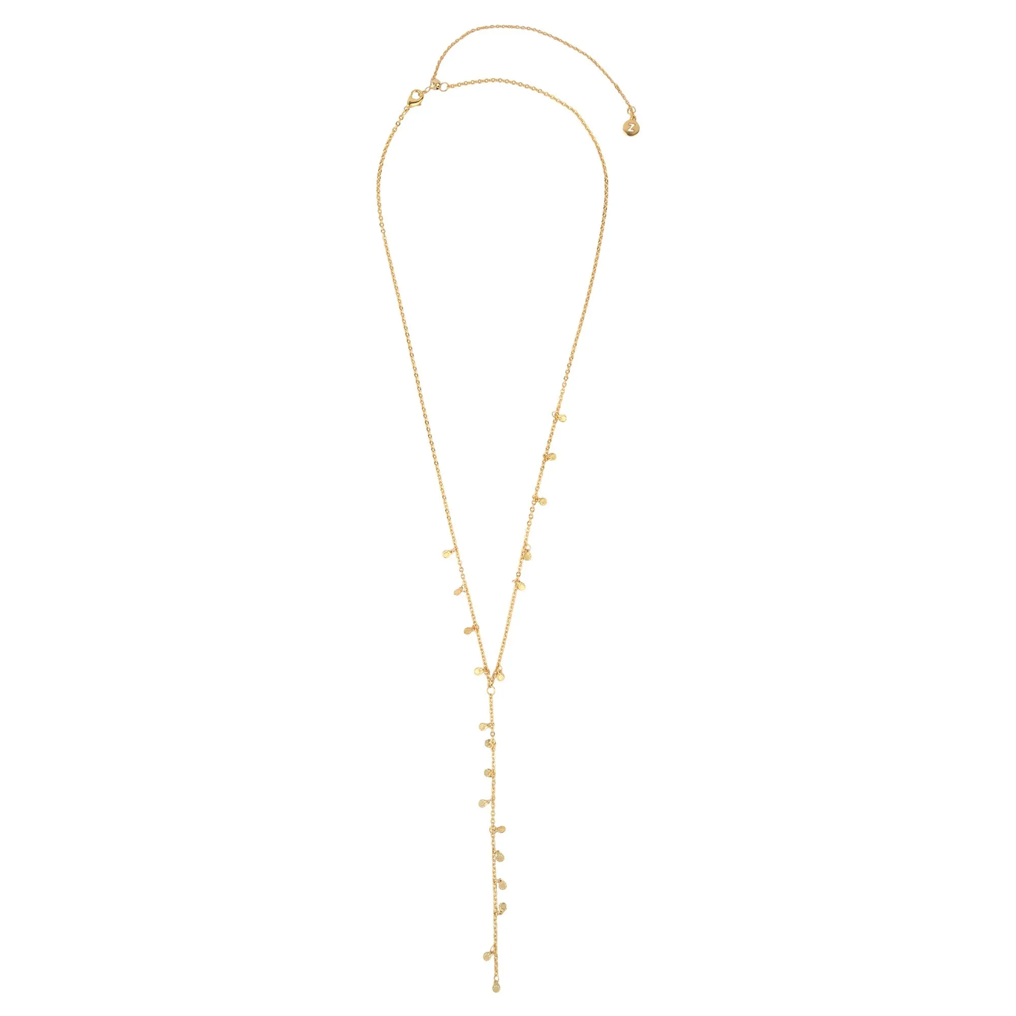 Accessorize London Women's Z Real Gold Plated Bobble Y-necklace