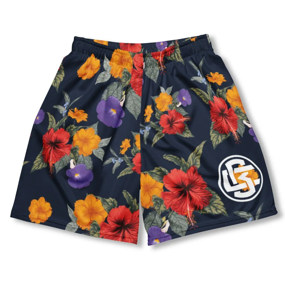 Basketball Floral Mesh Shorts