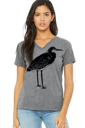 Blue Heron *Limited Edition* V-Neck Tee - Women's Grey