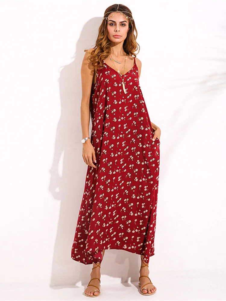 Bohemian Floral Printed Maxi Dresses