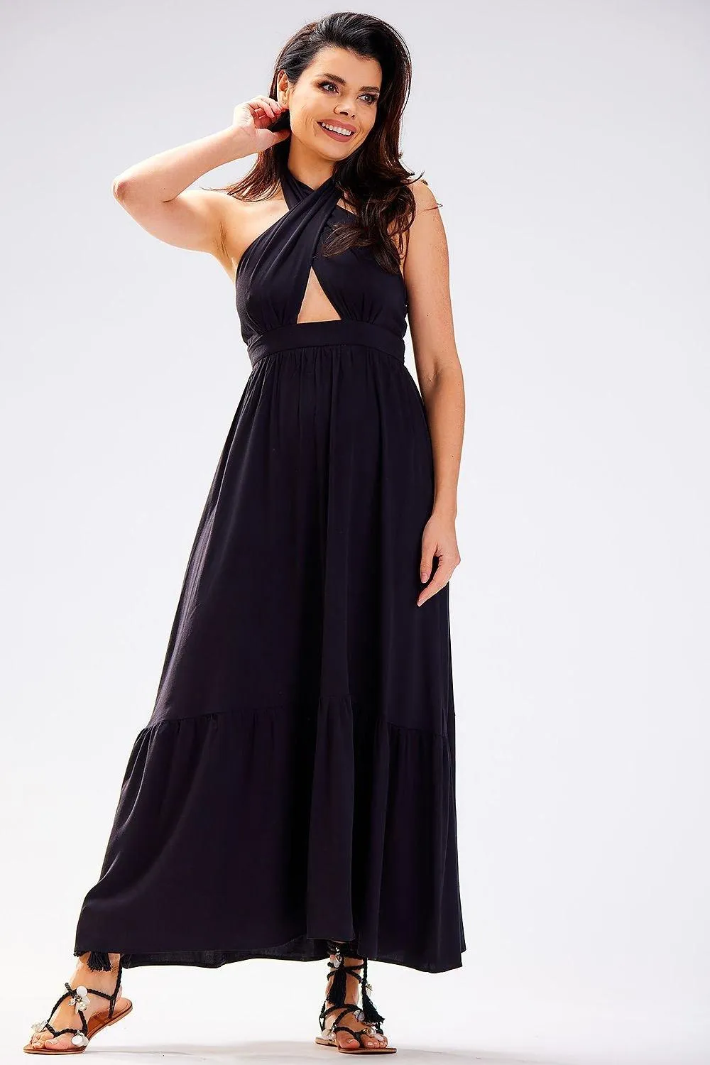 Bohemian Ruffle Elegance Maxi Dress