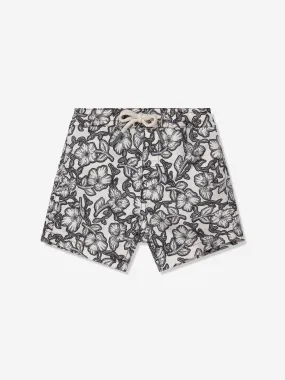 Bonpoint Baby Boys Floral Swim Shorts in Black