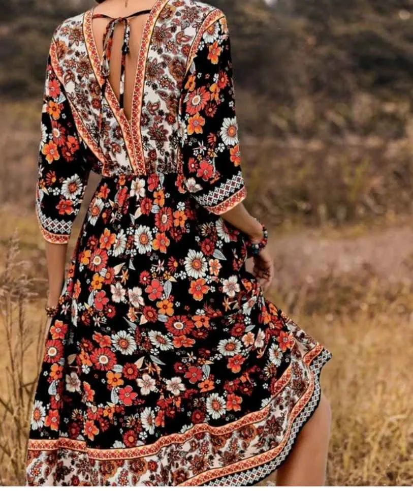 Buttercup Bohemian Floral Dress