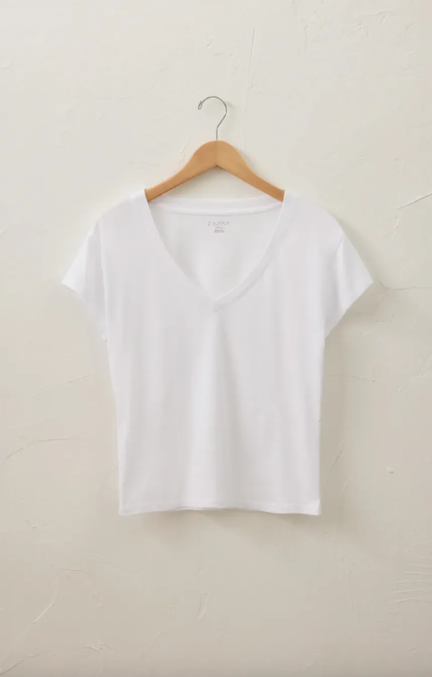 cassie modern v-neck tee