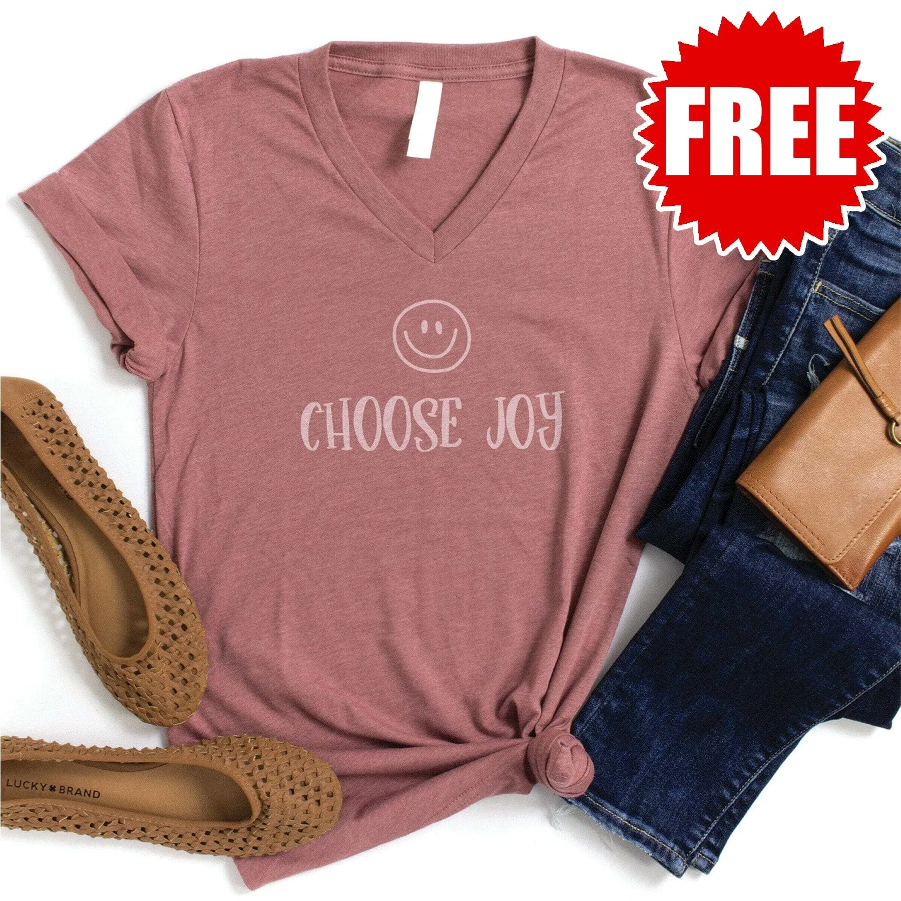 Choose Joy V-Neck - 0