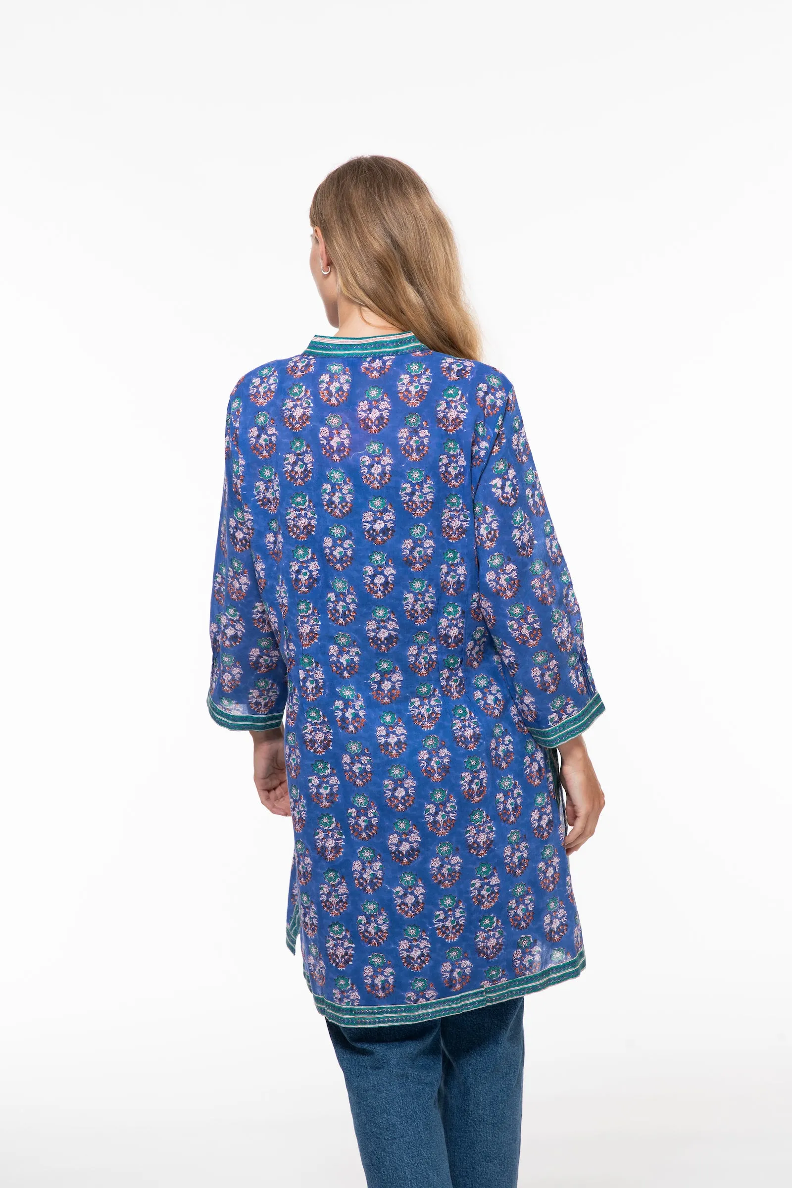 Classic Kurta Hand Block Printed Pure Cotton - All Sizes 10 - 16