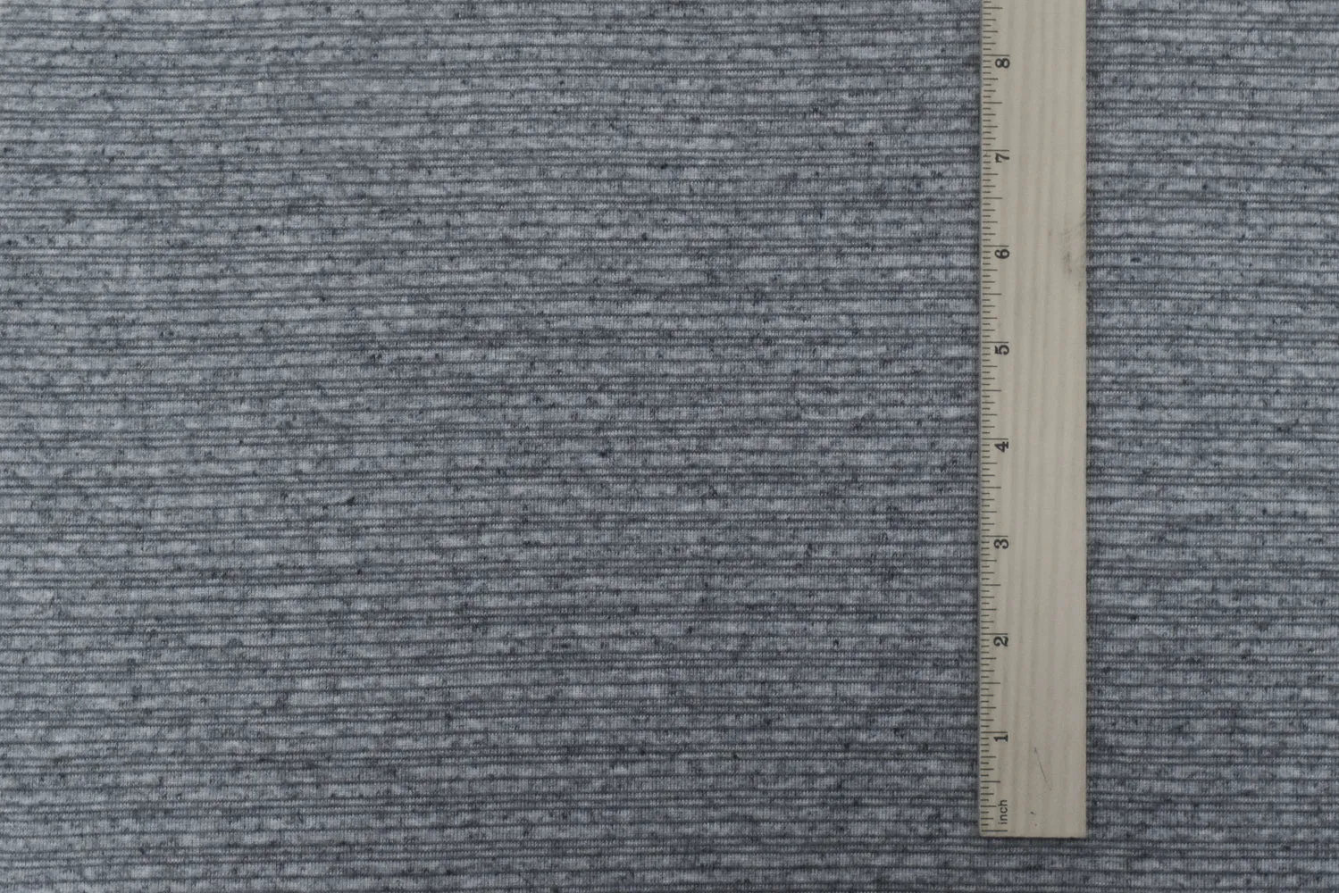 Cold Gray-White-Black Texture Slub Striped Stretch Jersey Knit Fabric