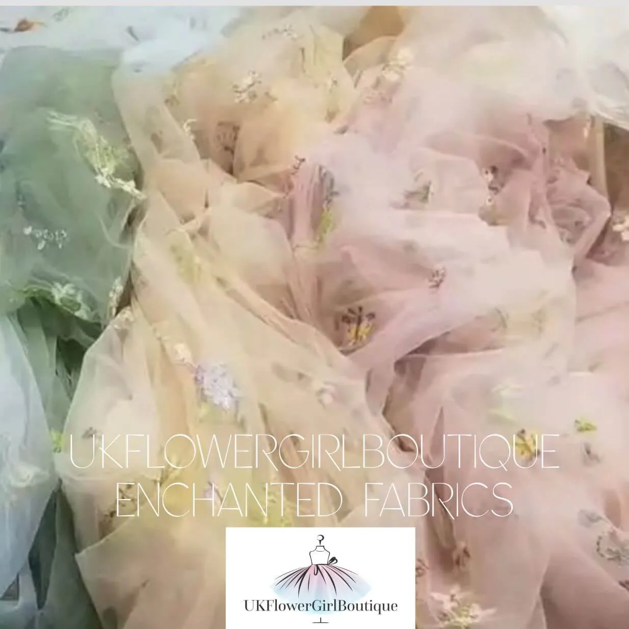 Enchanted Angel Dress - Embroidered Champagne Tulle