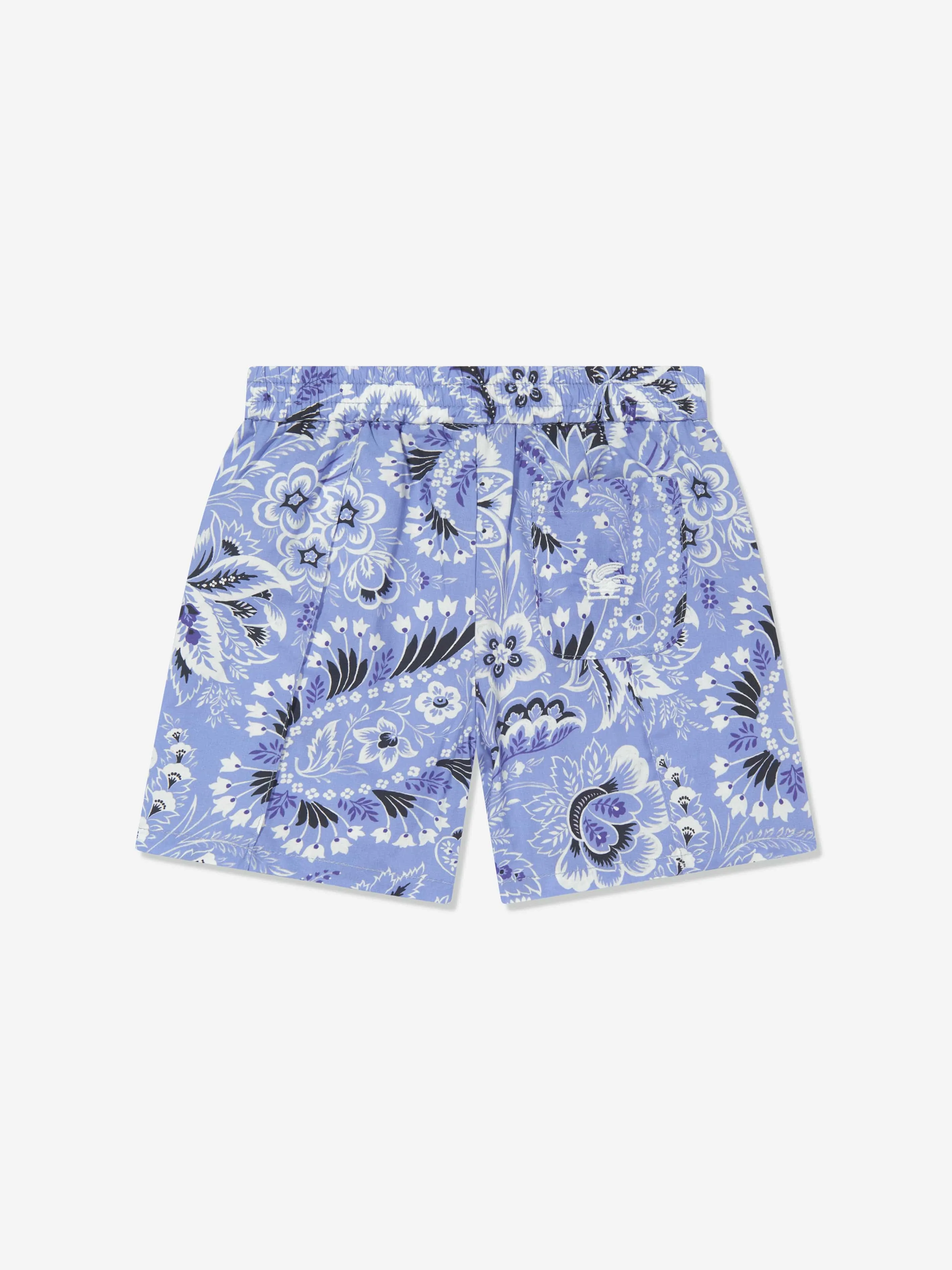 Etro Baby Boys Floral Paisley Shorts in Blue