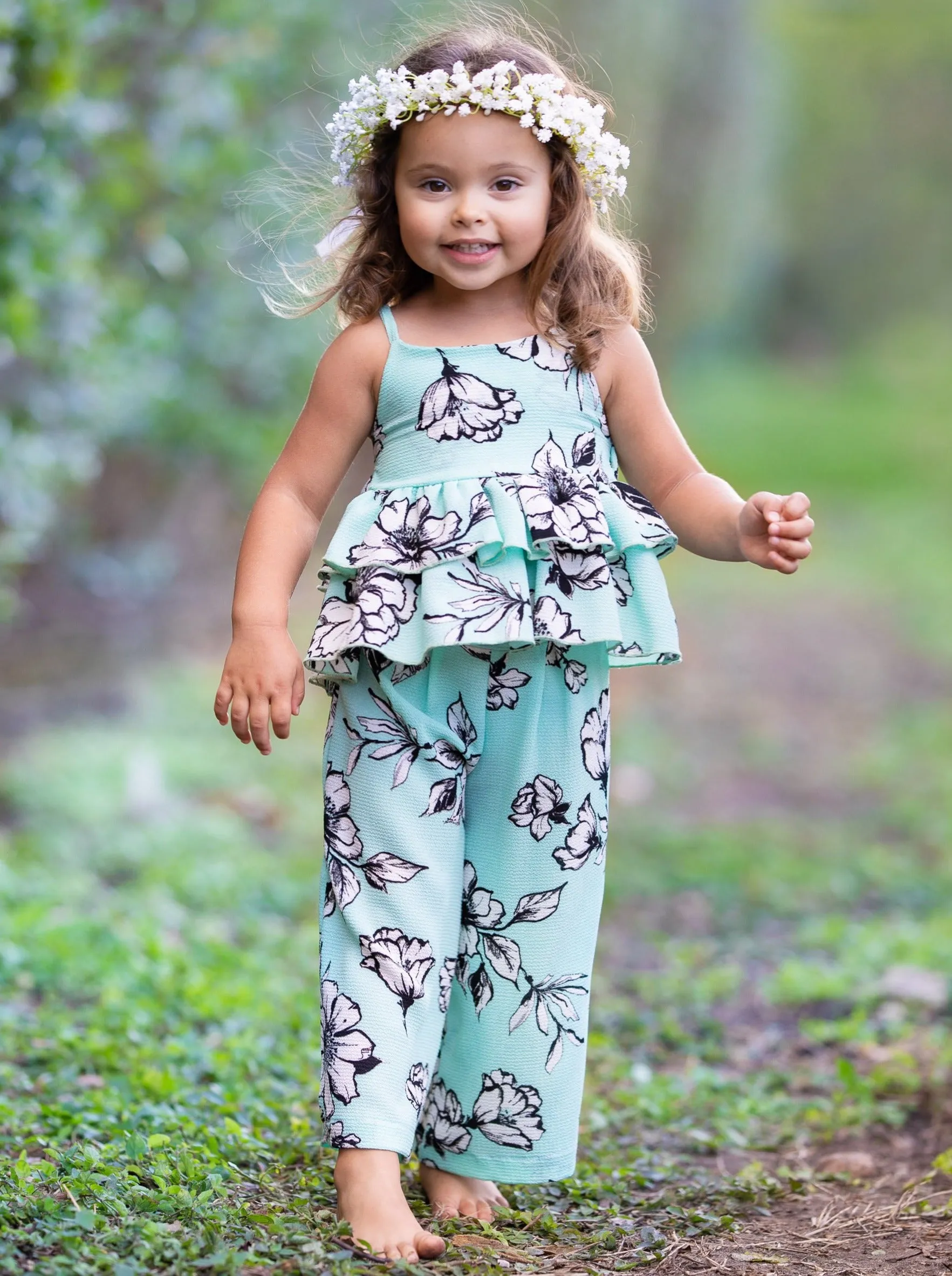 Floral Fantasy Palazzo Pants Set