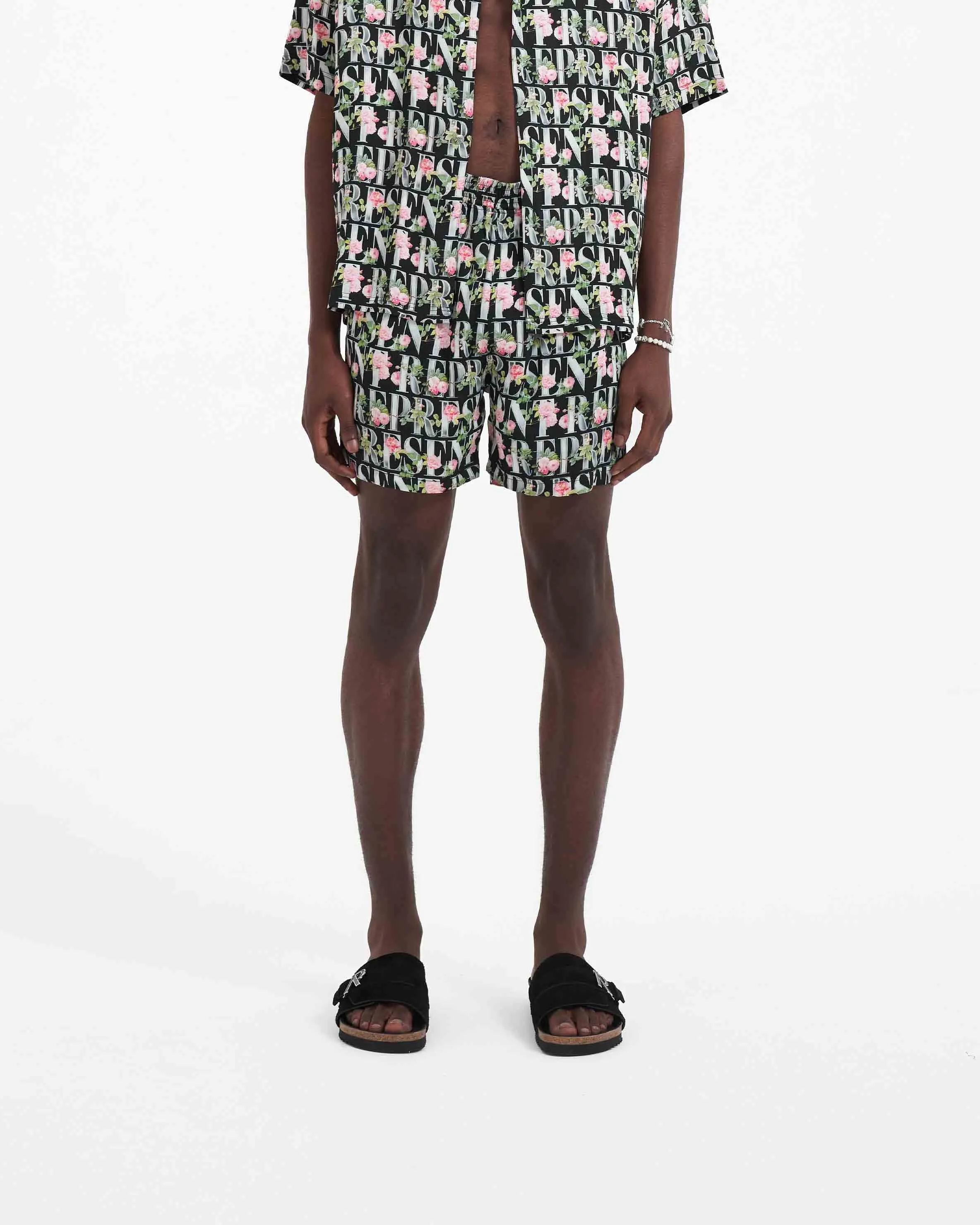 Floral Represent Shorts - Black