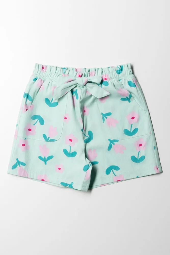 Floral Shorts Mint