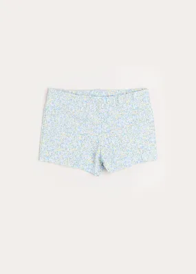 Floral Swim Shorts in Blue (12mths-6yrs)