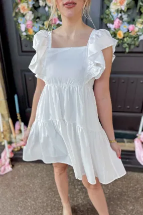 Genevieve Square Neck Ruffle Sleeve Babydoll Dress *FINAL SALE*