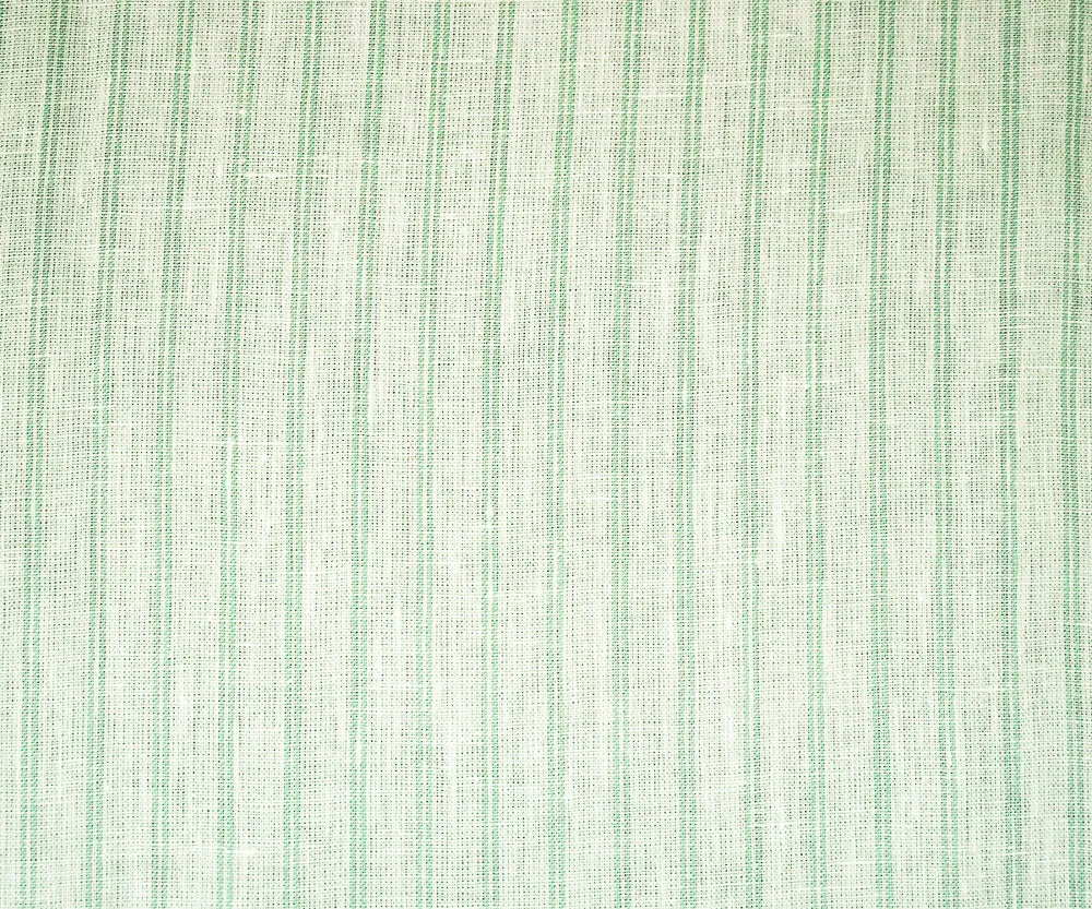 Green-White Spence Bryson Stripe Irish Linen Slub Woven Fabric