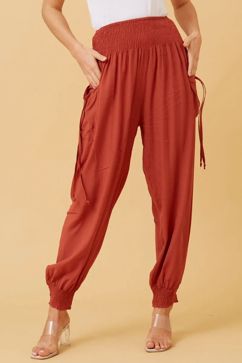 Harem Pants - Burnt Orange