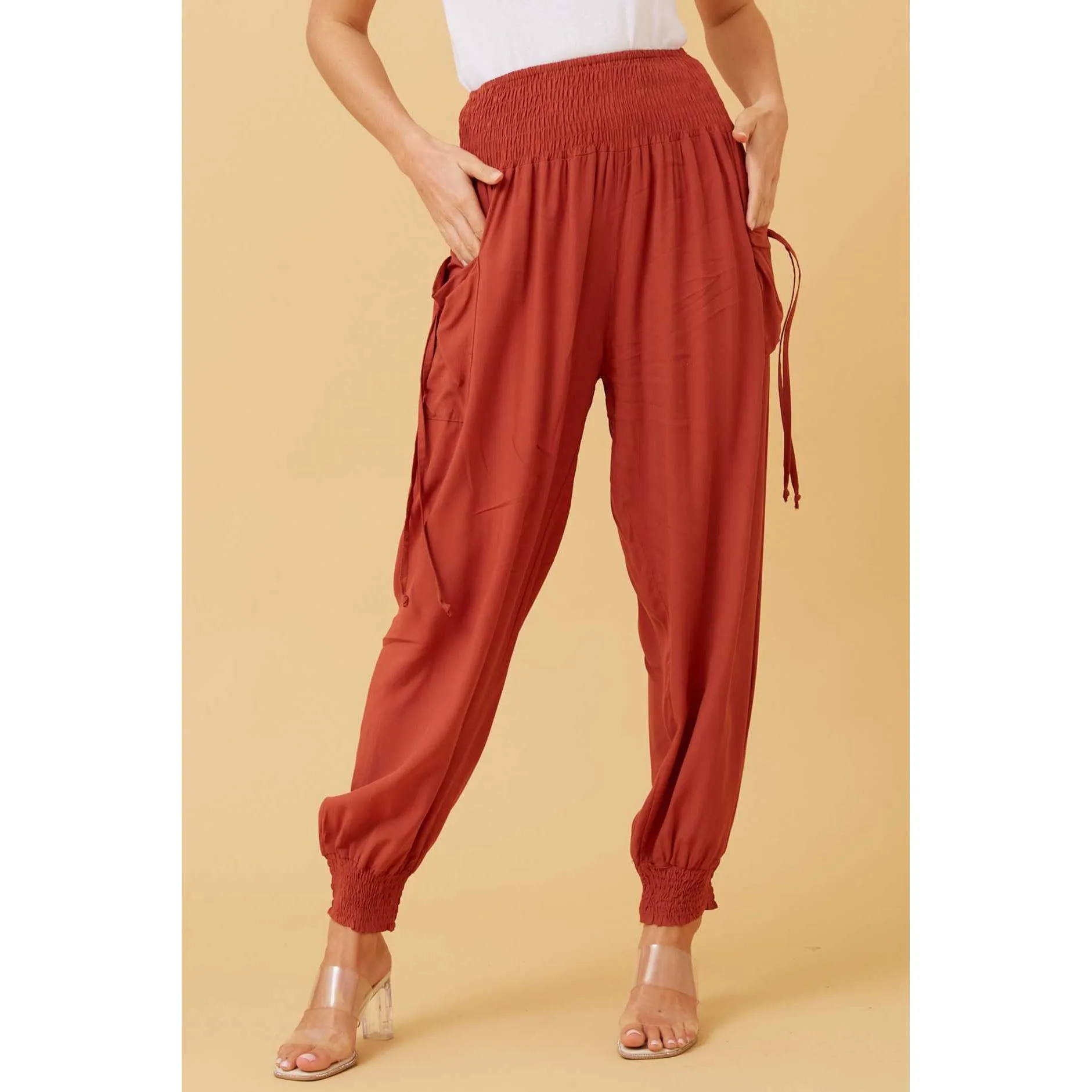 Harem Pants - Burnt Orange