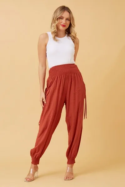 Harem Pants - Burnt Orange