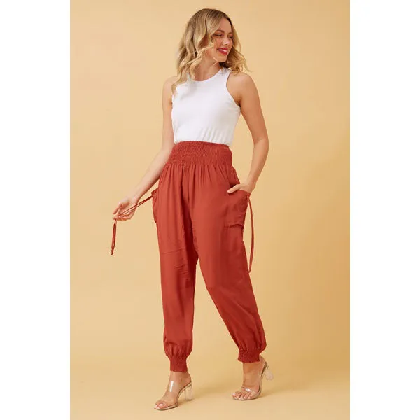 Harem Pants - Burnt Orange