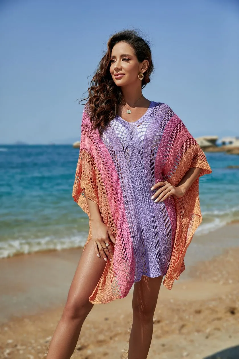 Hollow Knit Bikini Sunscreen Blouse