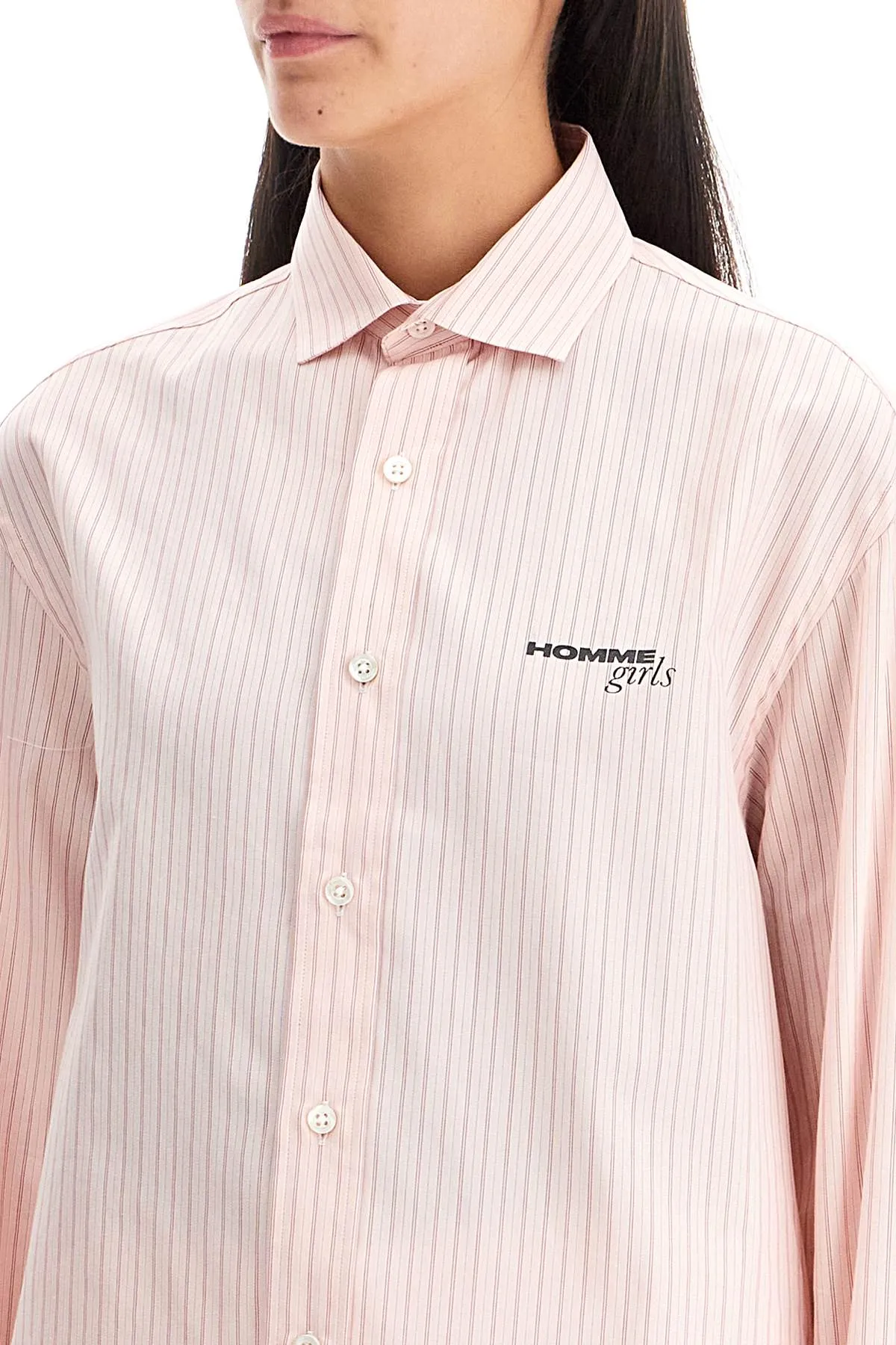 Homme Girls Striped Oxford Shirt For Men