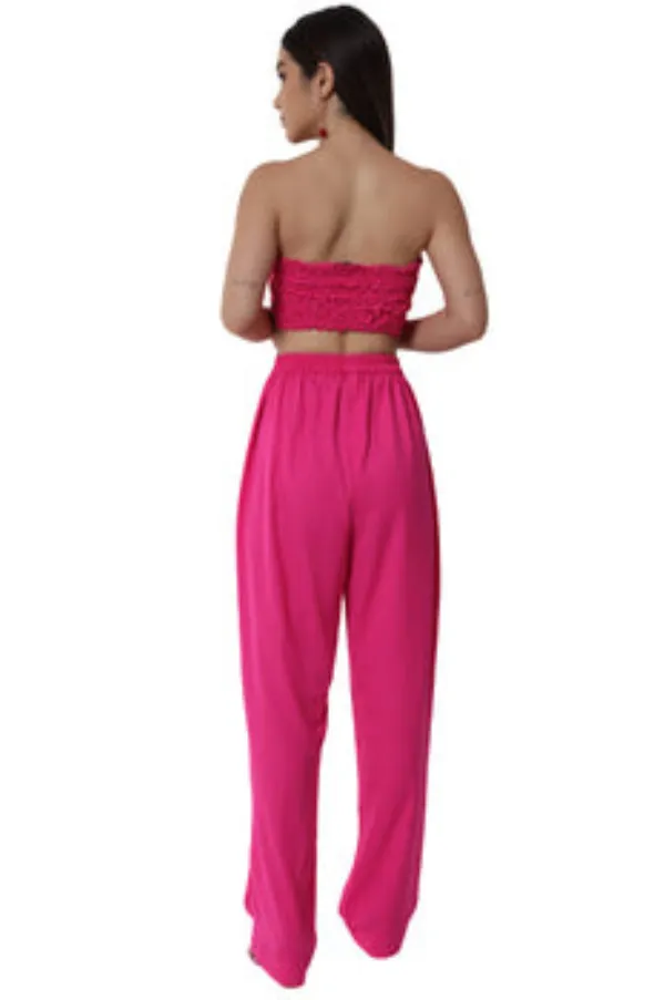 Hot Pink Classic Co-ord Set for Women