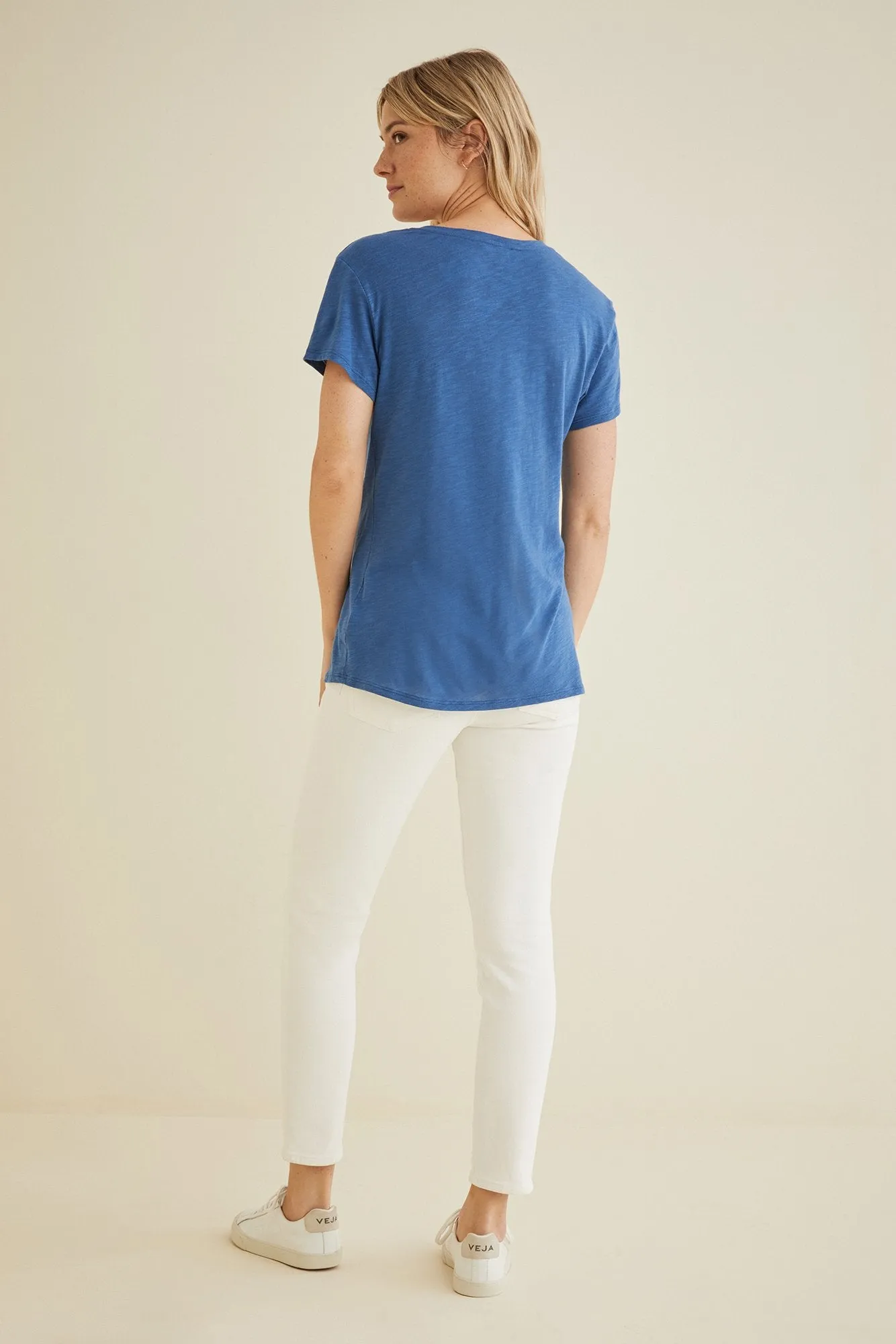 Joline V-Neck Slub Tee