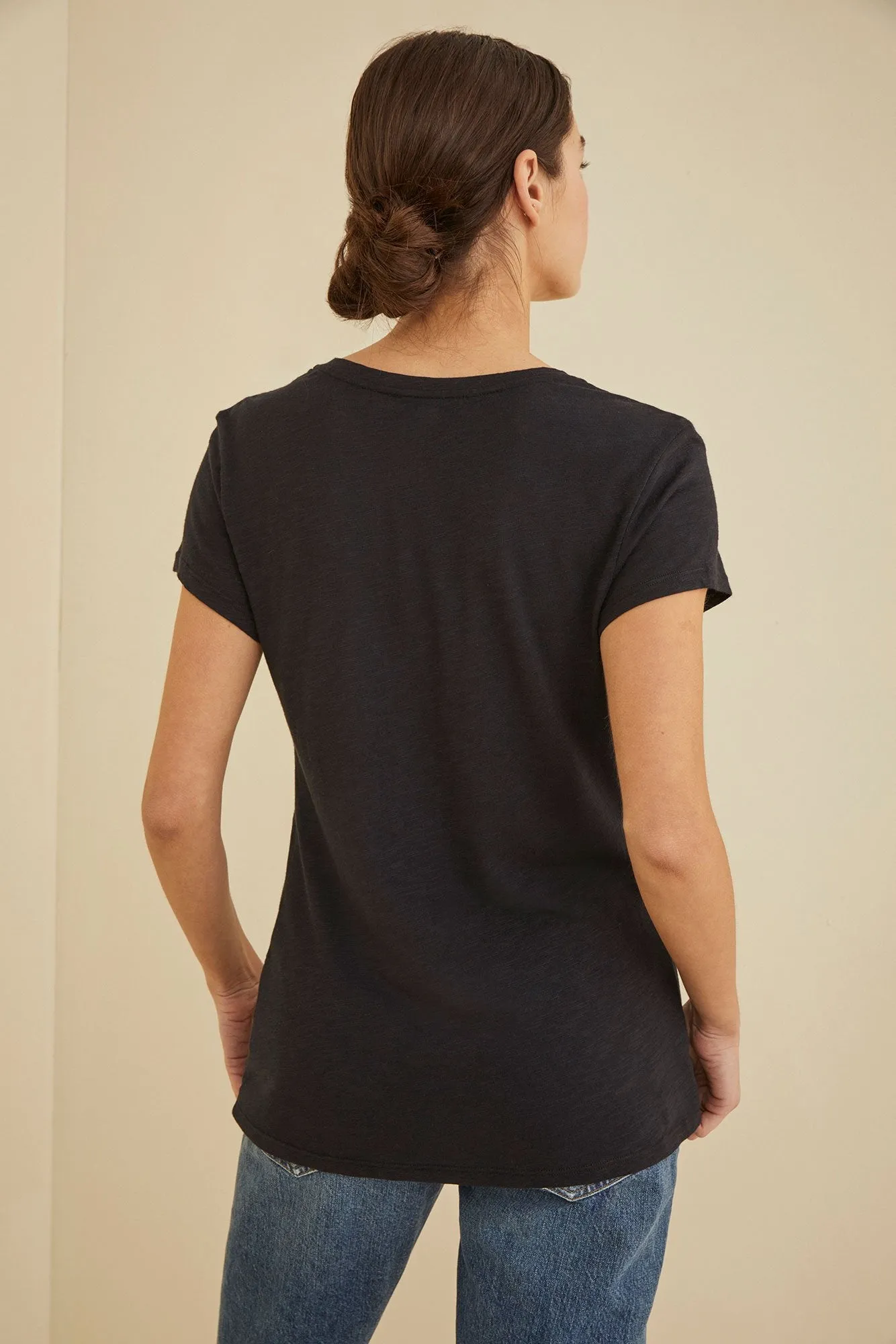 Joline V-Neck Slub Tee