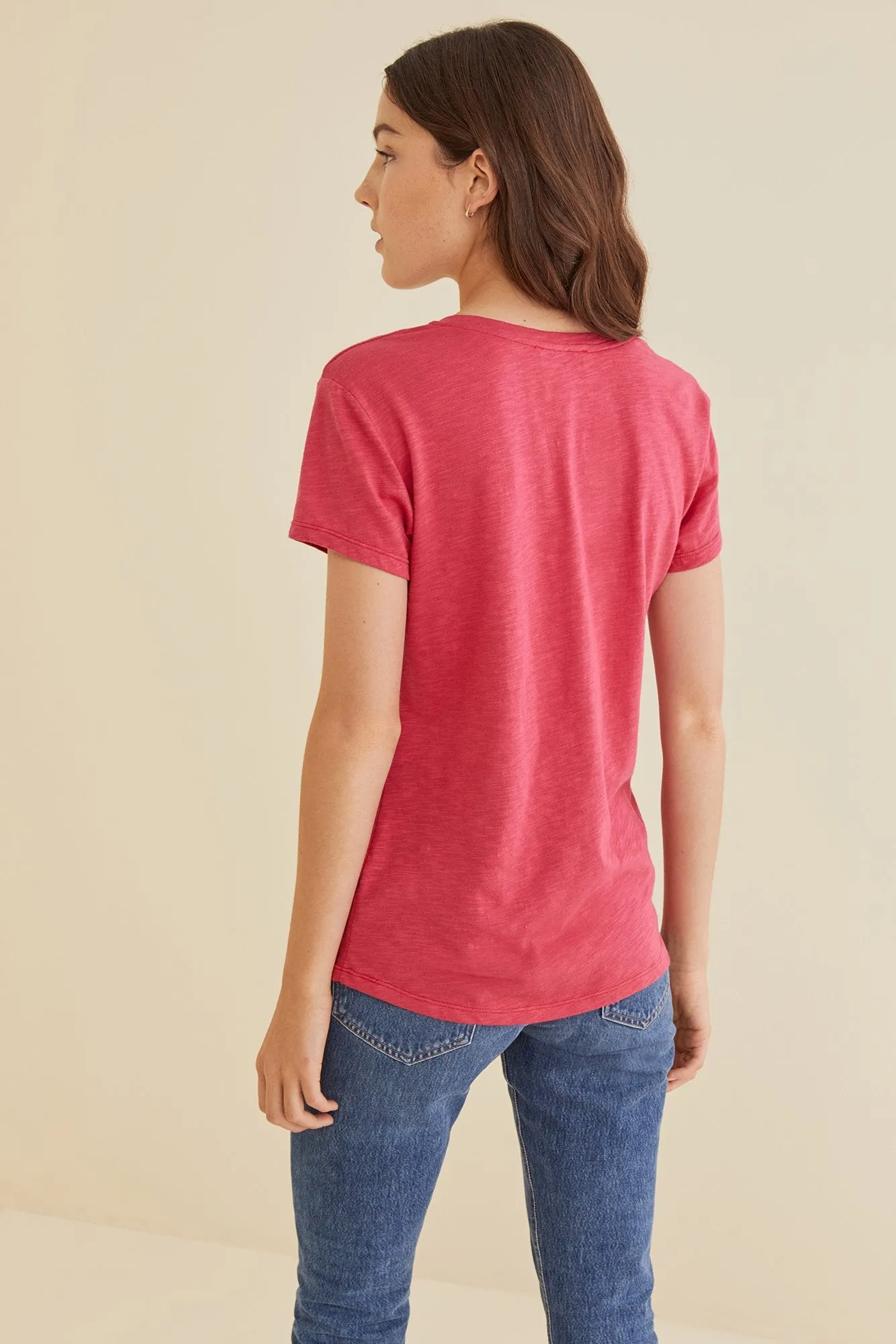 Joline V-Neck Slub Tee