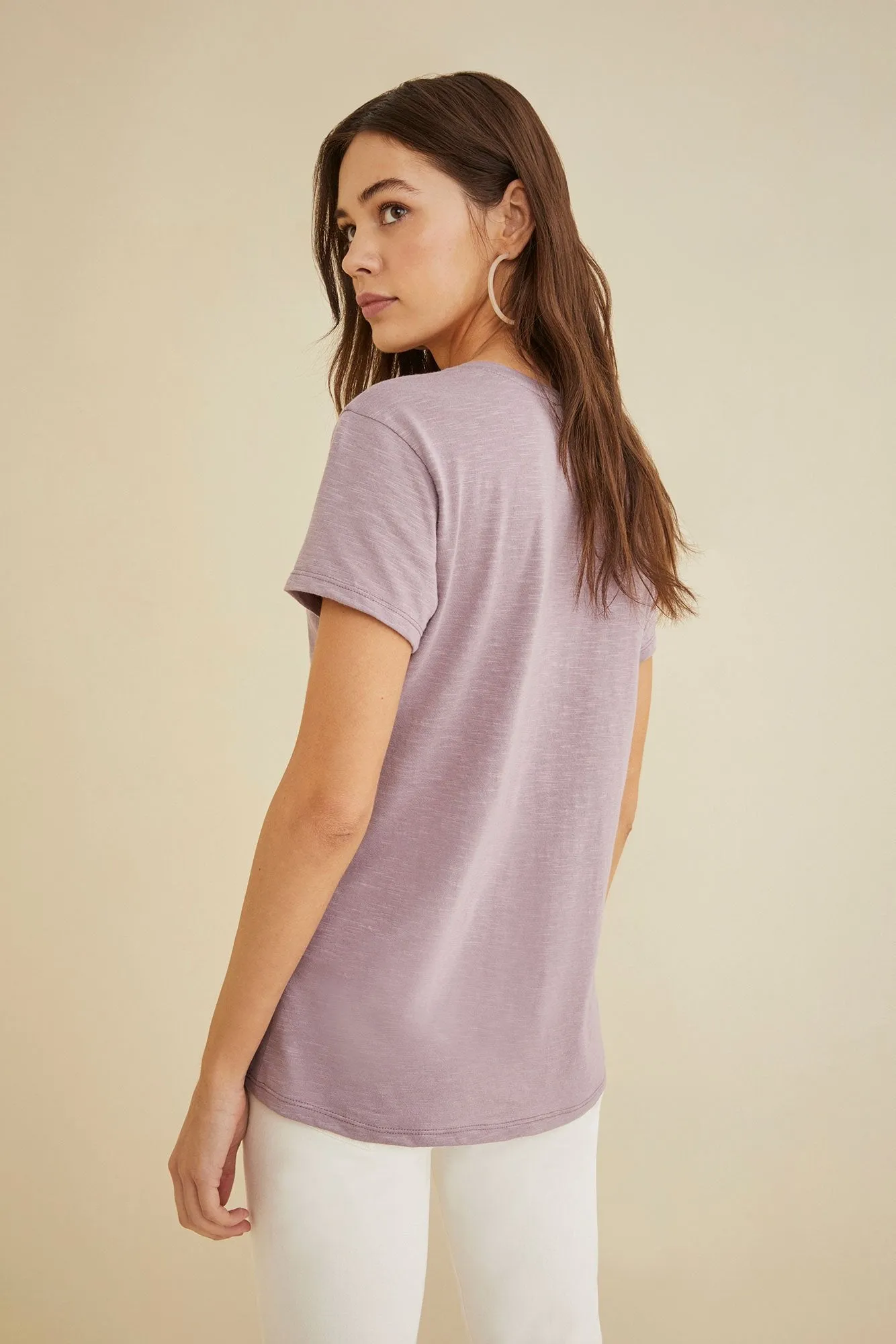 Joline V-Neck Slub Tee