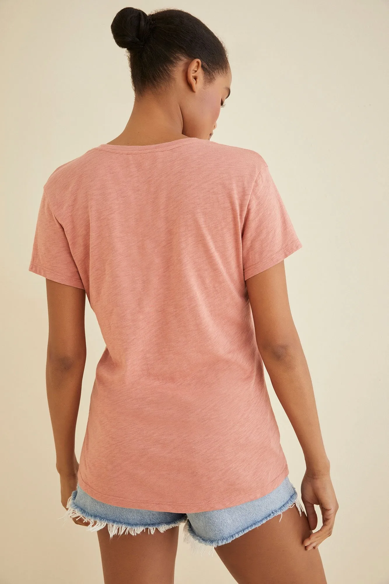 Joline V-Neck Slub Tee