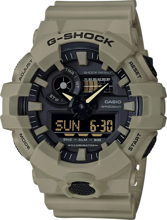 LED Light, 1/1000 Stopwatch, 200M Water Resistant by G-Shock