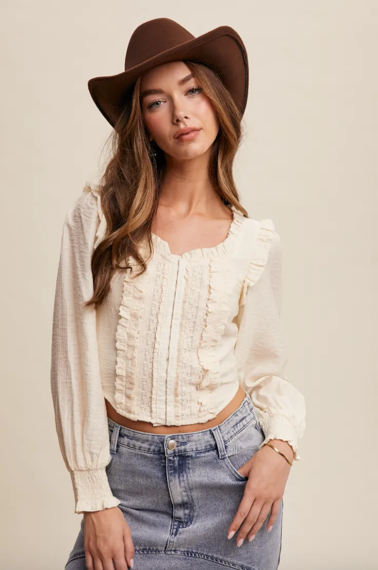 Linda - Ruffle Corset Top