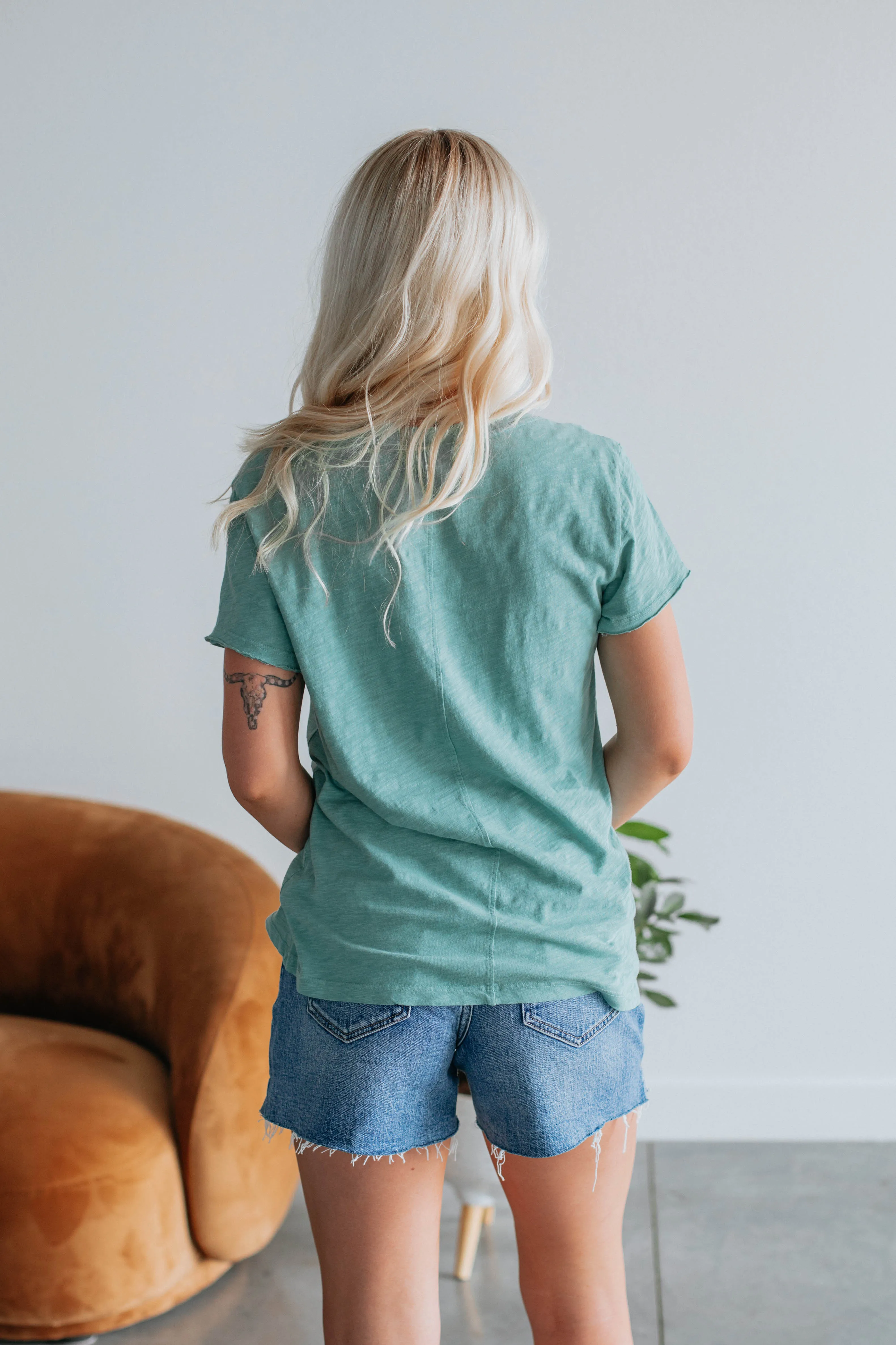 Luca Basic Tee - Jade