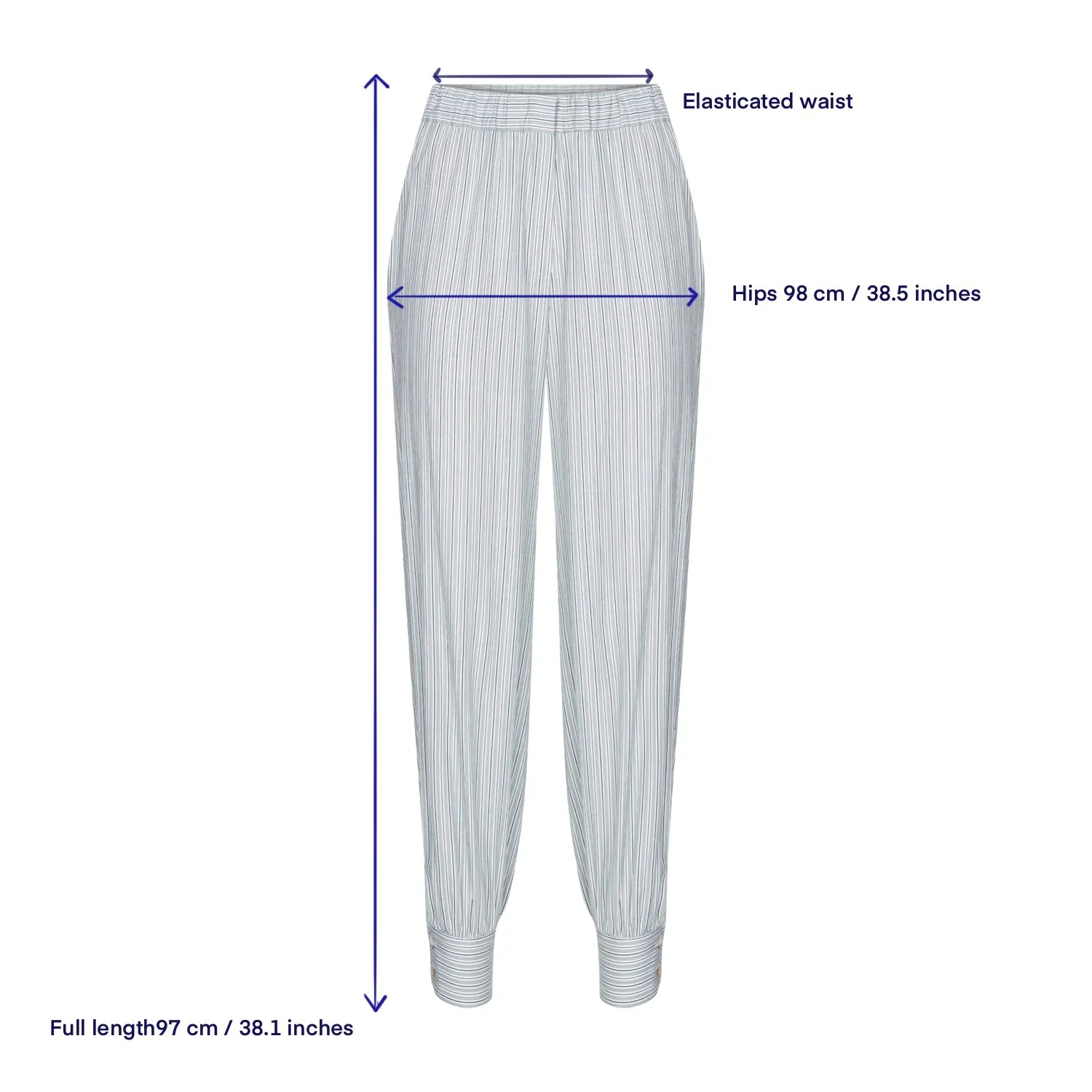 Maith Buttoned Cuffs Cotton Trousers