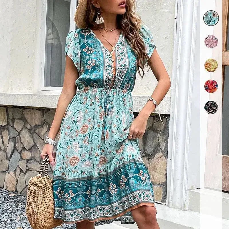 MIDI BEACH BOHEMIAN DRESSES