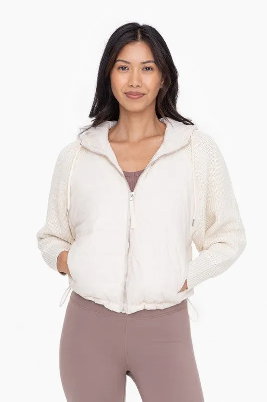 Mono B Puffer Sweater Sleeve Jackets - 2 colors - FINAL SALE