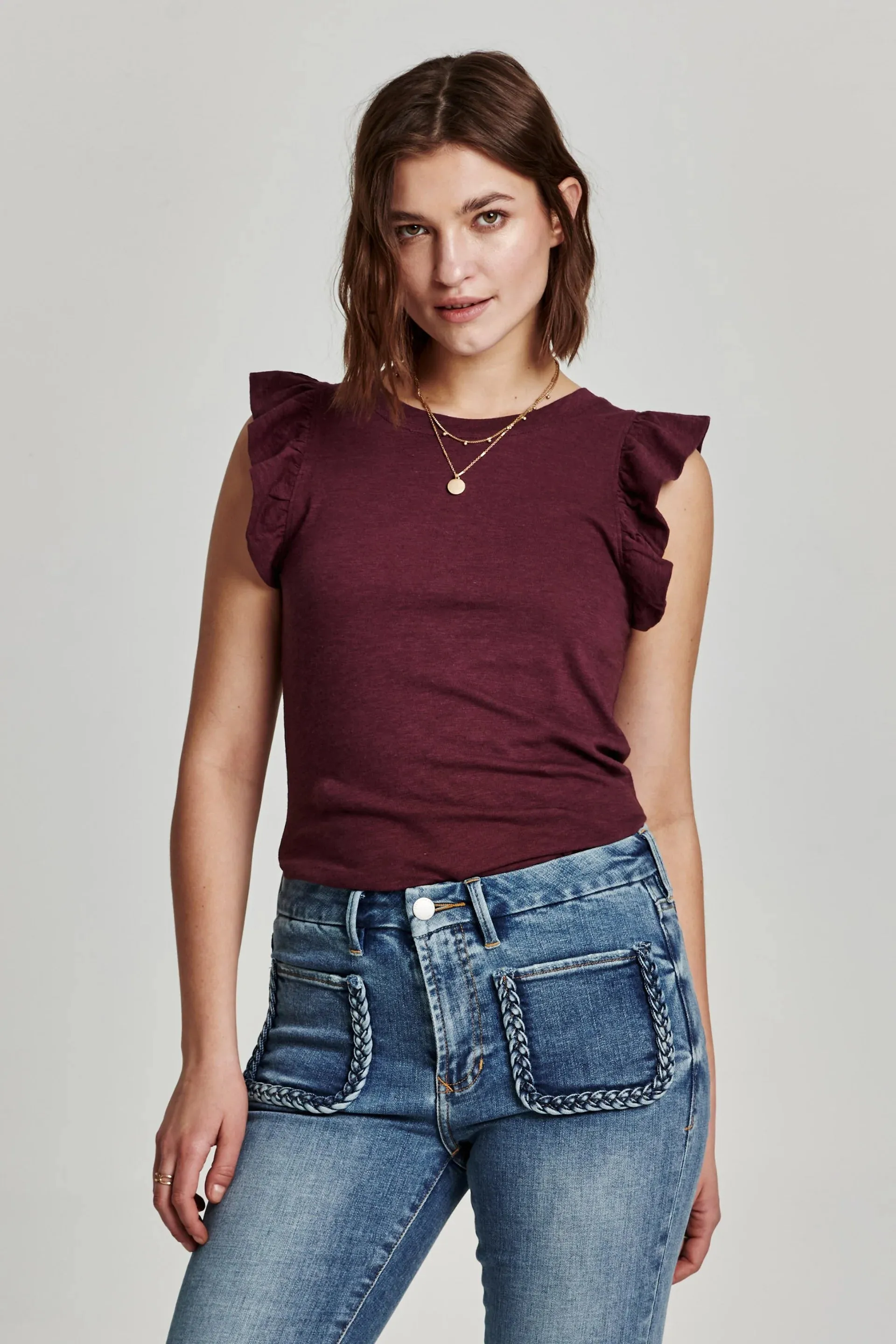 North Ruffle Trimmed Top