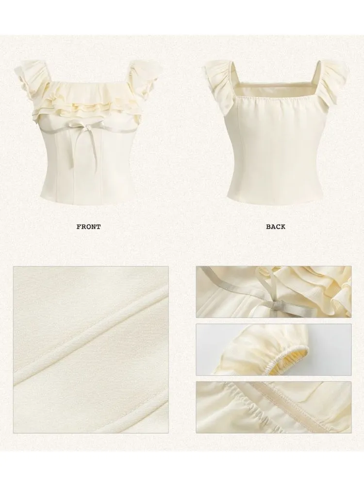 One-Shoulder Ruffle Tops【s0000007503】