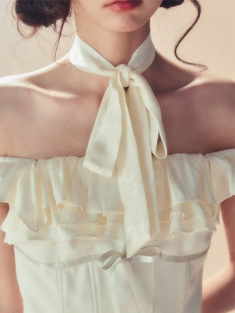 One-Shoulder Ruffle Tops【s0000007503】