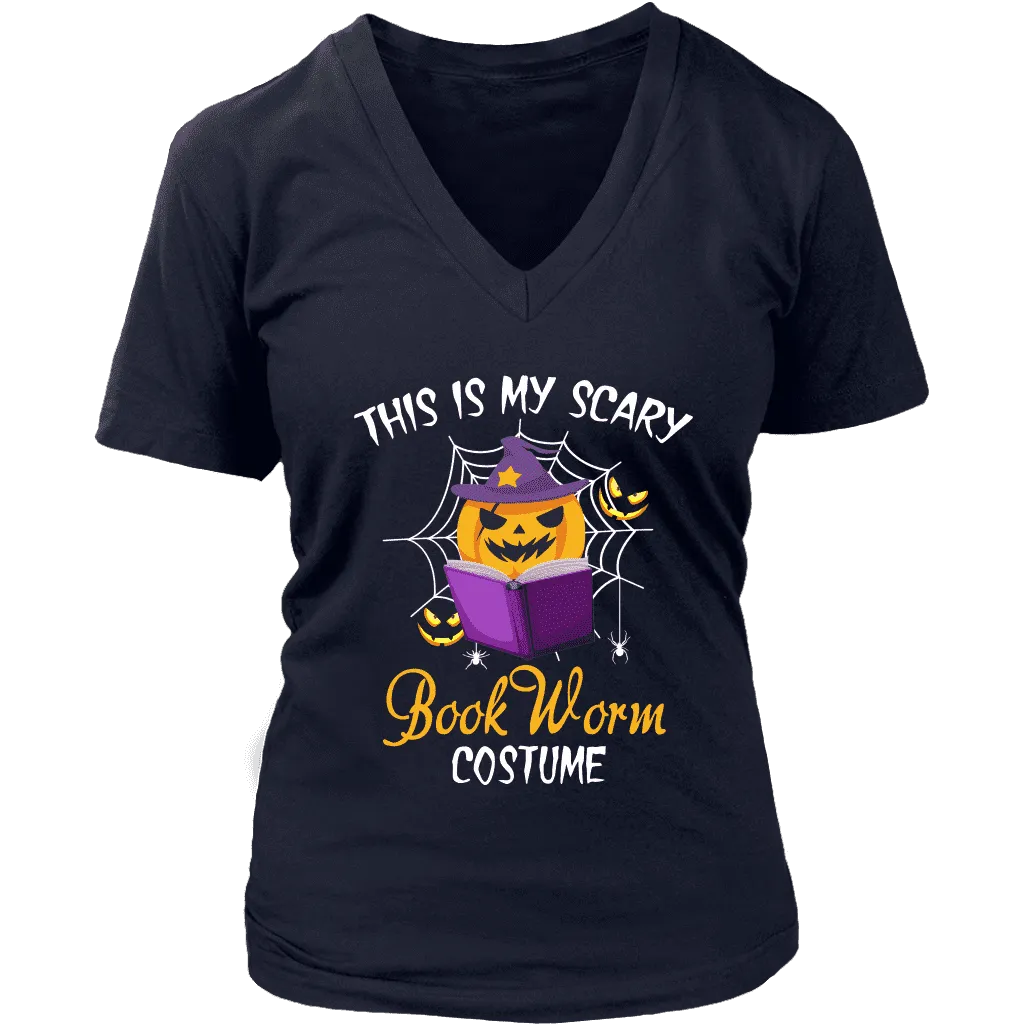 "Bookworm costume" V-neck Tshirt