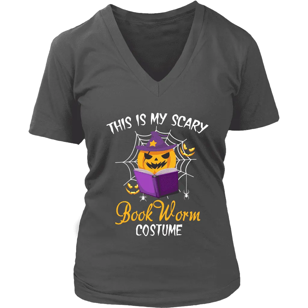 "Bookworm costume" V-neck Tshirt