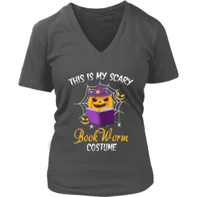 "Bookworm costume" V-neck Tshirt