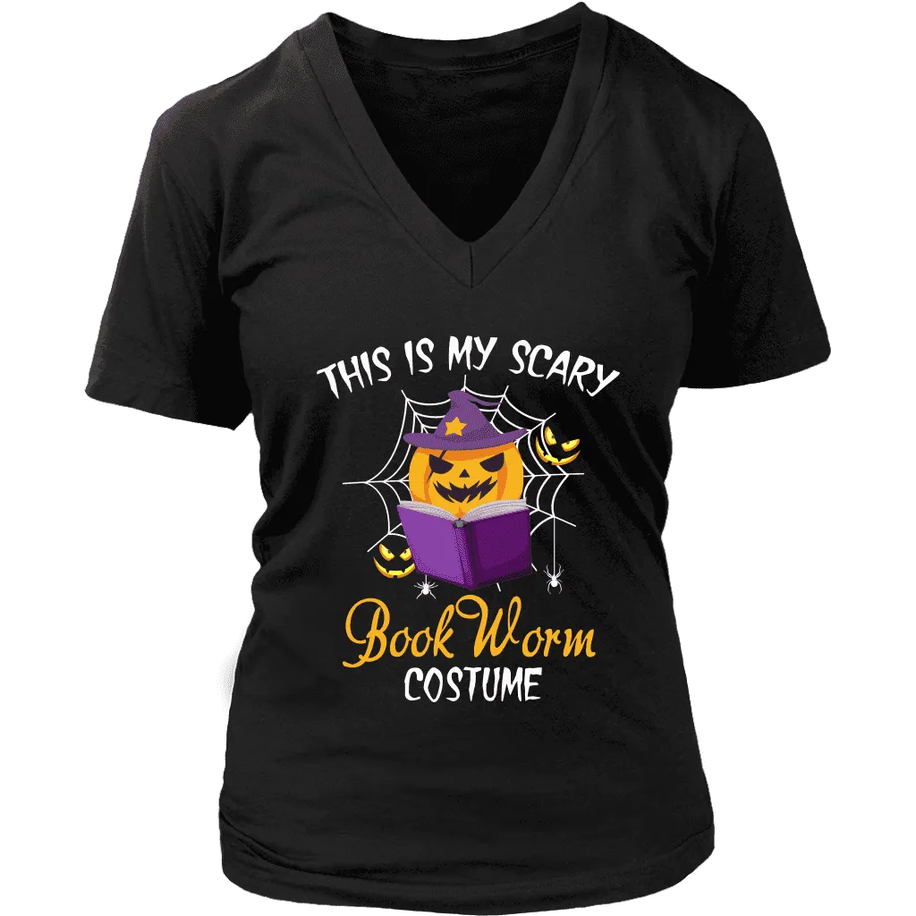 "Bookworm costume" V-neck Tshirt