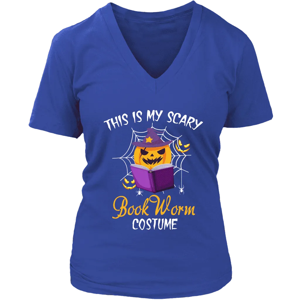 "Bookworm costume" V-neck Tshirt