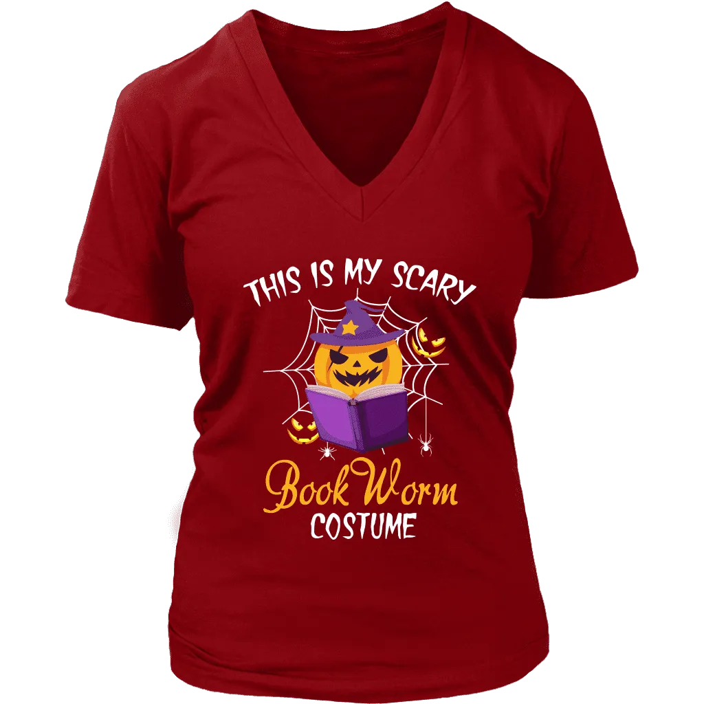 "Bookworm costume" V-neck Tshirt