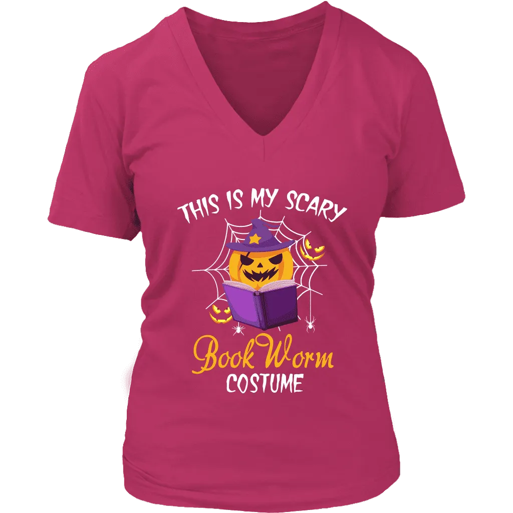 "Bookworm costume" V-neck Tshirt