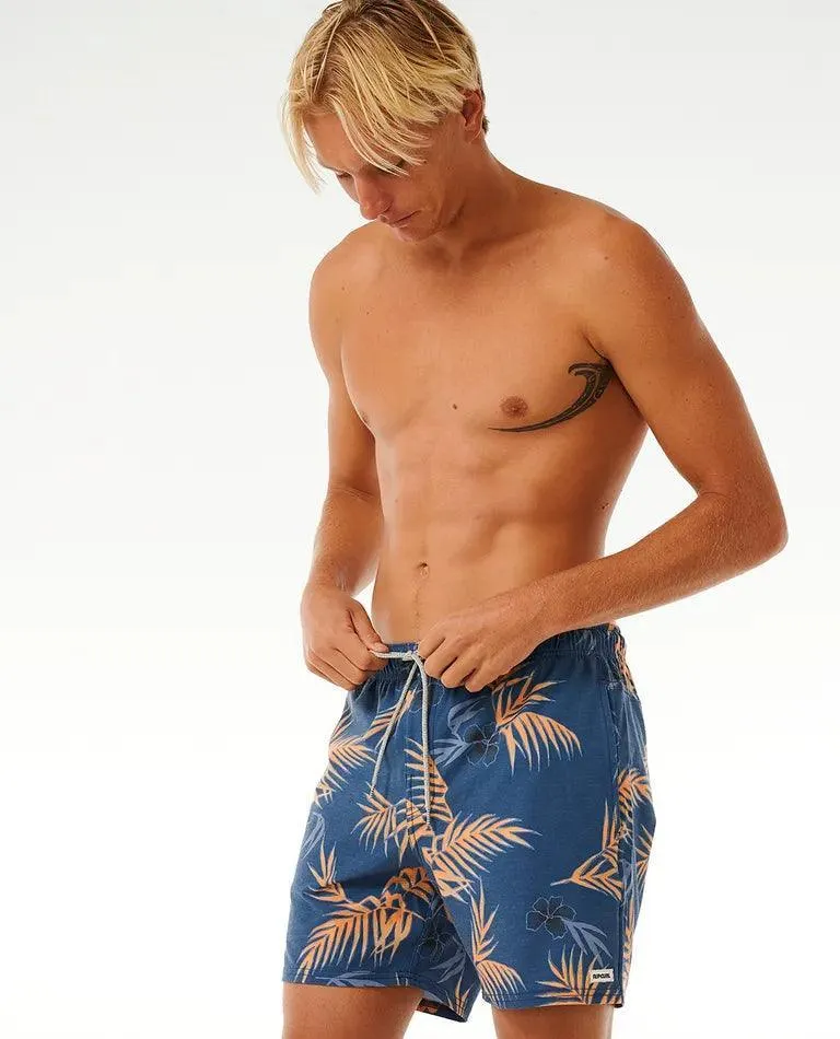 Rip Curl Surf Revival Floral Volley Short Washed Navy