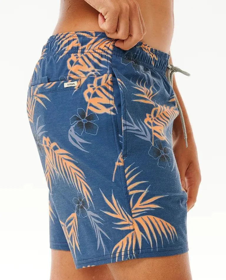 Rip Curl Surf Revival Floral Volley Short Washed Navy