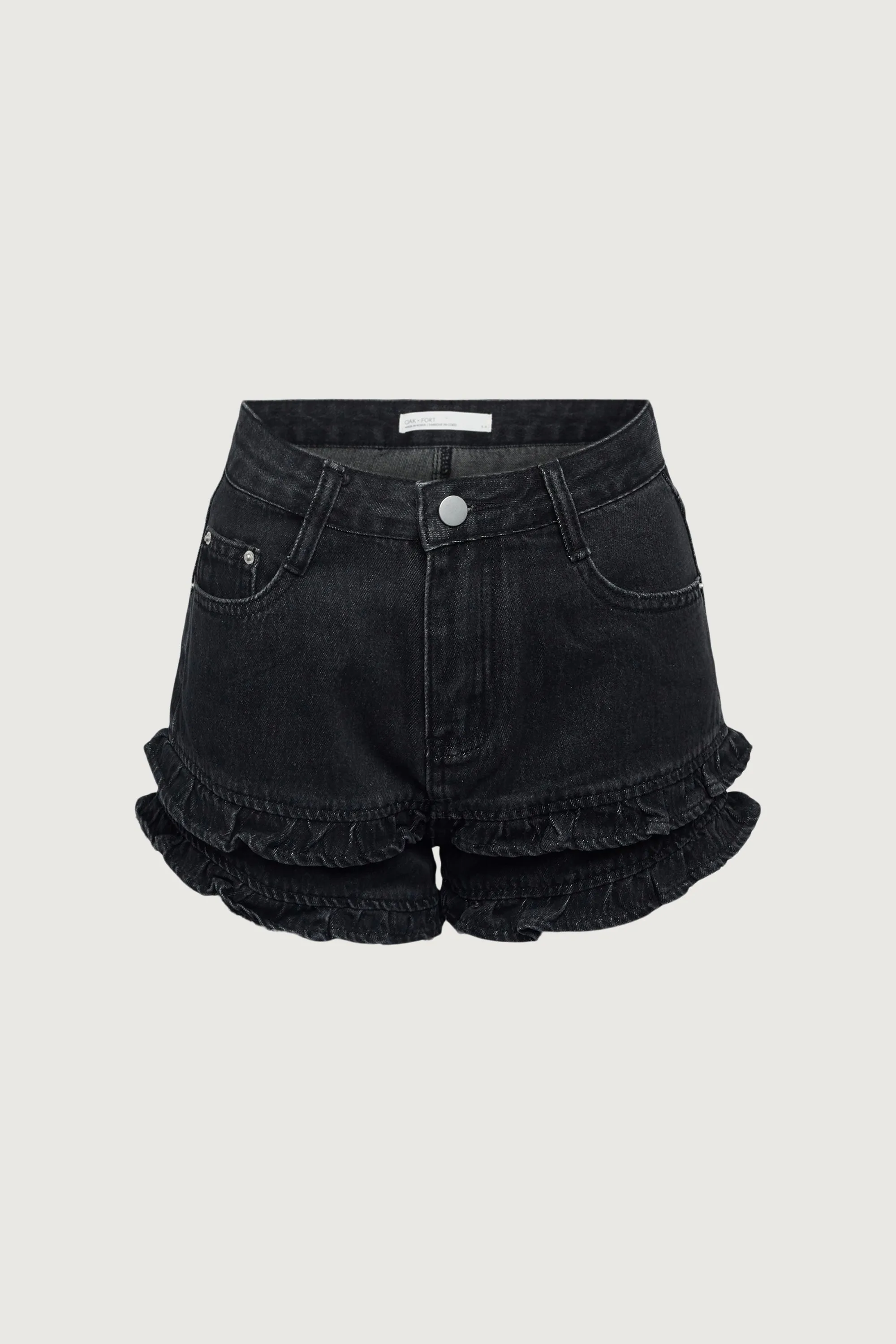 RUFFLE DENIM SHORT